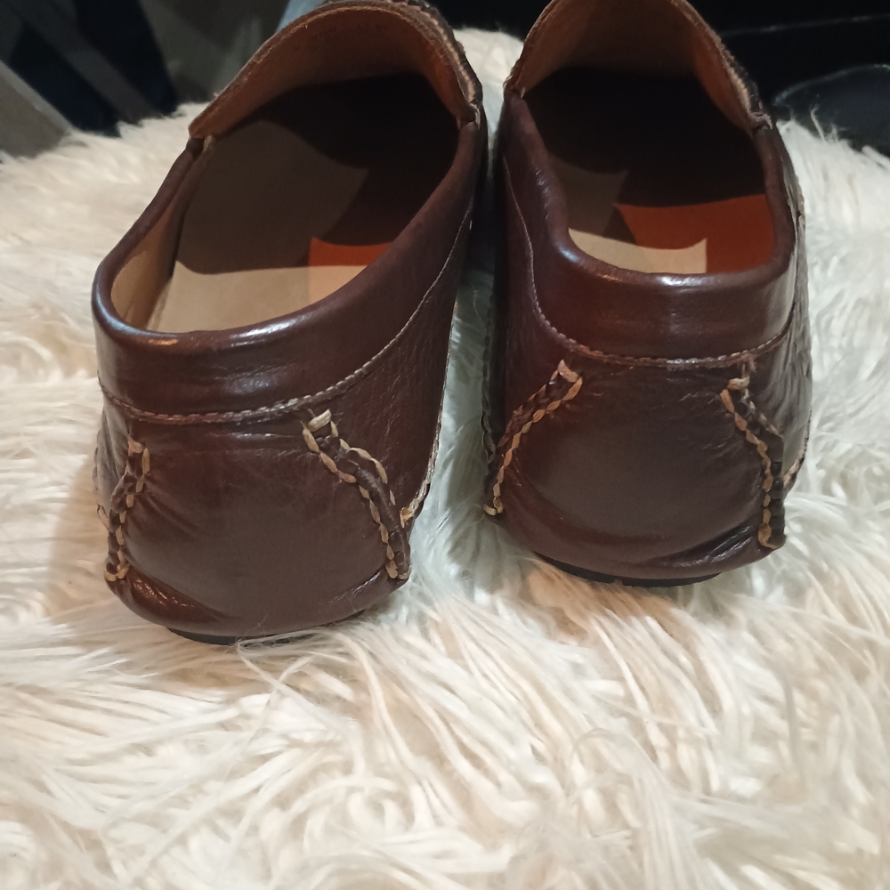 Men's Lucchese Luxurious Dark Brown Leather Driving Loafers - Picture 4 of 5